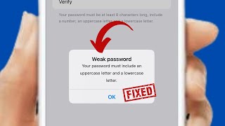 Fixed✅ Your password must include an uppercase letter and a lowercase letter in iPhone  iPad [upl. by Aiyot]