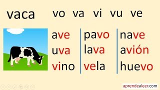 Silabas va ve vi vo vu para niÃ±os [upl. by Paola]