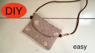 DIYスマホショルダー作ってみたよ！ふたつき子供用Smartphoneshoulderbag [upl. by Helfant]