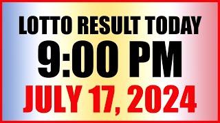 Lotto Result Today 9pm Draw July 17 2024 Swertres Ez2 Pcso [upl. by Ahseyt641]