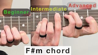 🎸 F sharp minor chord guitar easy for beginners 🎸 Fm guitar chord [upl. by Letty]