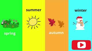 4 SEASONS SONG Learn Kids VOCABULARY Spring Summer Autumn Winter [upl. by Suneya]