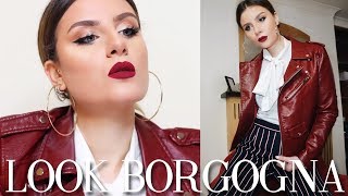 LOOK BORGOGNA MAKEUP TUTORIAL amp OUTFIT  Carmela DAscoli [upl. by Ravert785]