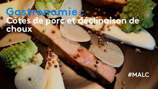 Gastronomie  côtes de porc et déclinaison de choux [upl. by Macrae]