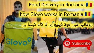 Food delivery job in Romania  Food delivery with Romanians  How glovo works in Romania [upl. by Isle]