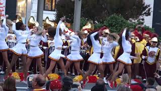 The USC Band and Song Girls Perform quotTuskquot at the Union Square Pep Rally [upl. by Brion968]