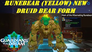 Runebear Yellow New Druid Bear Form  Mark of the Hibernating Runebear  Aurostor World Boss [upl. by Lebaron]