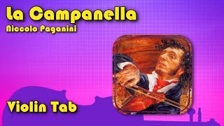 La Campanella Paganini Violin Tab Tutorial [upl. by Shaum]