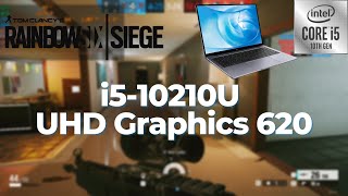 Intel Core i510210U \ UHD Graphics 620 \ Tom Clancys Rainbow Six Siege 720p low settings 8GB RAM [upl. by Notsgnik]