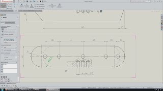 83 Rysunek techniczny części modelu okrętu SolidWorks 2D [upl. by Tannenbaum]