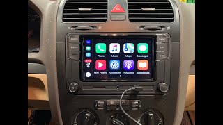 Futrell Autowerks VW RCD 330 G  Demo Updated Stereo headunit MK5 MK6 Adds Car Play amp Bluetooth [upl. by Arrec]