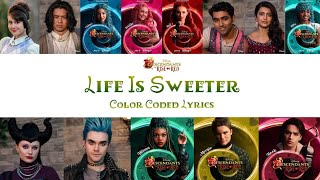 Cast of Descendants the Rise of Red  Life Is Sweeter Color Coded Lyrics [upl. by Beitz]