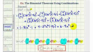 Ex 3 The Binomial Theorem Using Combinations [upl. by Sateia]