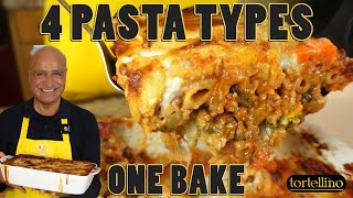 LASAGNA STYLE PASTA BAKE 4 Italian Pastas One Lovely Dish [upl. by Adnalro]