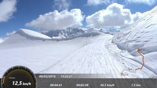 OrcieresMerlette  Piste bleue des Sirènes  6 mars 2016 [upl. by Hannis]