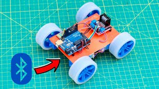 WOW Amazing DIY Bluetooth Robot Car  Control with Your Smartphone [upl. by Forsta]