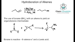 Hydroboration of Alkenes  Borane and Alcohol Functional Groups [upl. by Frame281]