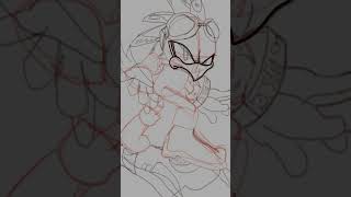 Creating Jet the Hawk Drawing from Sonic Riders timelapse [upl. by Puglia930]