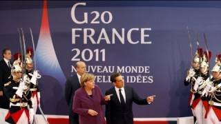 G20 Cannes vertice SarkozyMerkel sulla Grecia [upl. by Ttezzil]