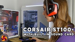 Corsair ST100 RGB Premium Headset stand  with built in soundcard [upl. by Brown]