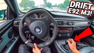 BMW E92 M3 DRIFTING IN THE RAIN  POV DRIVE Gone Wrong [upl. by Nolram]