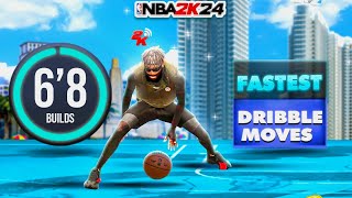 1 Fastest Dribble moves for 68 BUILDS in NBA 2K24 Move like Small Guards [upl. by Alsworth]