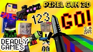 Lets Play Pixel Gun 3D DEADLY GAMES amp Science Lab  Duddy got a new Skin Dad amp Kids [upl. by Grote877]