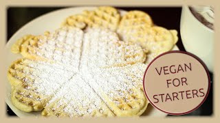 VeganForStarters  Rezept VEGANE WAFFELN  einfach amp schnell [upl. by Curcio953]