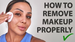 HOW TO REMOVE MAKEUP FROM YOUR FACE PROPERLY  NINA UBHI [upl. by Sidon]