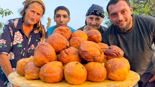 Grandmas Ball Piroshki Recipe  Mountain Caucasian Village Documentary  Plum Jam Cooking [upl. by Eseerehs115]