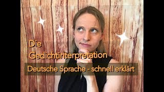 Gedichtinterpretation schreiben  Tipps mit Beispielen [upl. by Coit377]