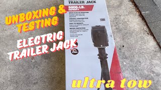 Unboxing And Testing Electric Trailer Jack From Ultra Tow  Northern Tool [upl. by Ahsienot]