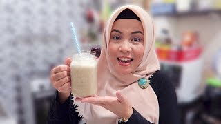 Bikin Milkshake Segar amp Sehat Yuk😋 BANANA amp DATES MILKSHAKE [upl. by Yecnahc]