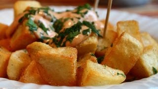 Patatas Bravas  Crispy Potatoes with Spicy Garlic amp Chili Aioli [upl. by Tor887]