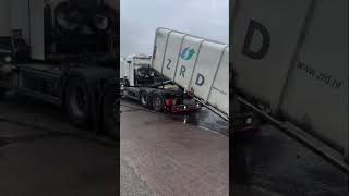 Netherlands garbage truck container unloading [upl. by Ezzo939]