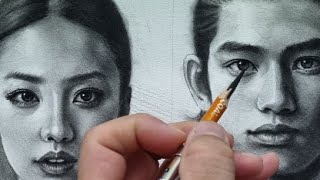 Live Drawing Quick Pencil Portrait Sketching amp Shading Tutorial [upl. by Oir989]