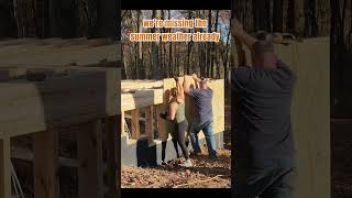 Building through the seasons framing budgethouse diy cabin [upl. by Yerffoeg846]