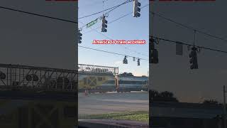 Train accident in America trending short in usa florida trending ytshortsusa ytshort ytviral [upl. by Aklog]