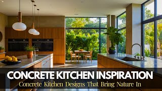 Elevate Your Home Stylish Modern Concrete Kitchen Designs with Integrated Indoor Courtyards [upl. by Anhej]