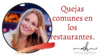 QUEJAS COMUNES EN LOS RESTAURANTES [upl. by Querida414]