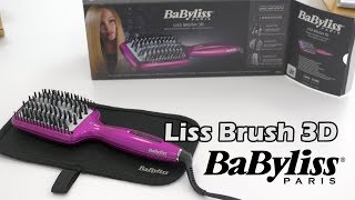 Démo Babyliss Liss Brush 3D  Lisseur  en français HD FR [upl. by Oiceladni]