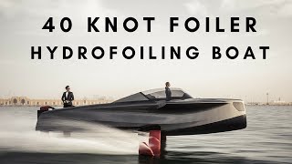 FOILER  Hydrofoil Boat for Speeds up to 40 Knots [upl. by Sacttler628]