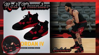 HOW TO MAKE Air Jordan 4 “Red Thunder” In NBA 2K22 Shoe Creator [upl. by Brad]