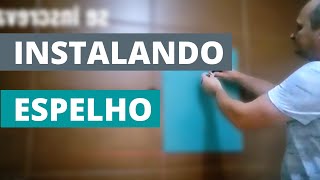 Instalação de espelho com botão francês [upl. by Ailisec]