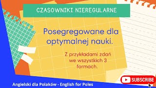 Czasowniki Nieregularne Posegregowane dla optymalnej nauki angielski z przykładami zdań Część 6 [upl. by Reames]