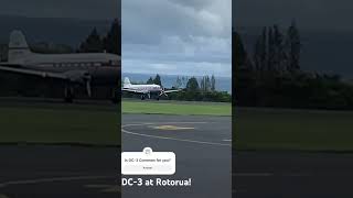 Dc3 at Rotorua aviation shortvideo shorts [upl. by Rowland]