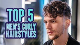 CURLY Hairstyles FOR MEN hair inspiration [upl. by Maurise747]