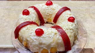 Rosca De REYES 👑 con solo 4 ingredientes de PIÑA 🍍 [upl. by Yllah]