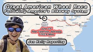 Jen Kelly Reporting On the Great American Wheel Race Valentine Nebaska [upl. by Mosnar]