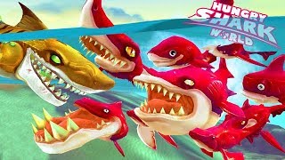 NEW SHARK THE FRENZY vs ATOMIC SHARK HUNGRY SHARK WORLD [upl. by Janice]